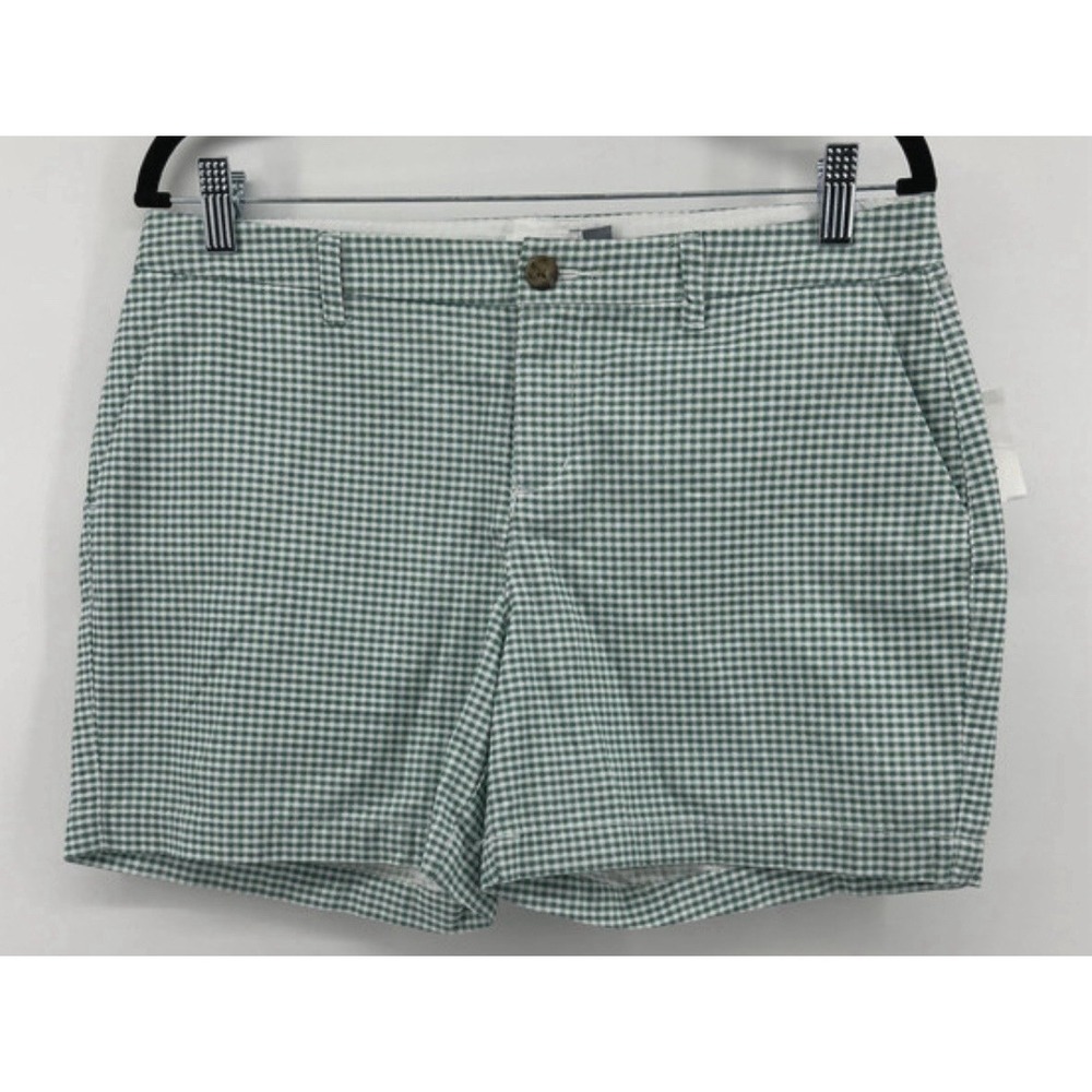 NWT 100% Cotton Old Navy Green Gingham Picnic Shorts Size 6 Preppy Cottagecore